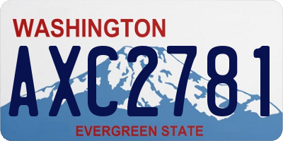WA license plate AXC2781