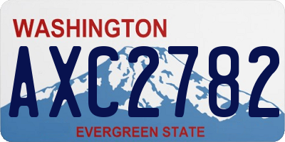 WA license plate AXC2782
