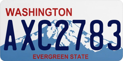 WA license plate AXC2783