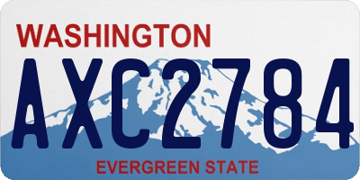 WA license plate AXC2784