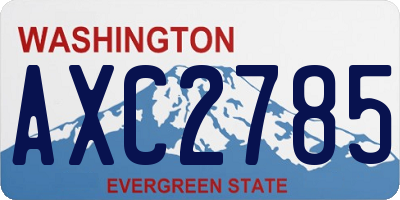 WA license plate AXC2785