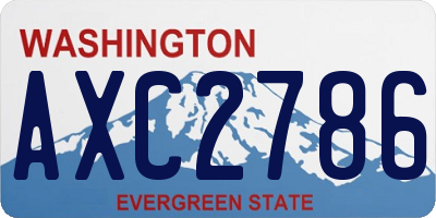 WA license plate AXC2786