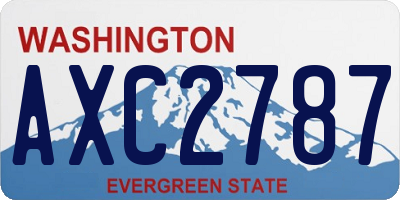 WA license plate AXC2787