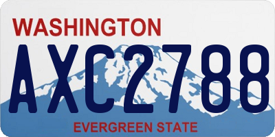WA license plate AXC2788