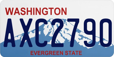 WA license plate AXC2790