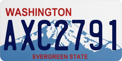 WA license plate AXC2791