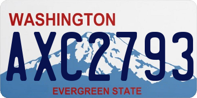 WA license plate AXC2793