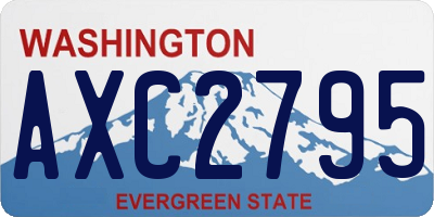 WA license plate AXC2795