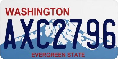 WA license plate AXC2796