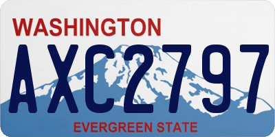 WA license plate AXC2797