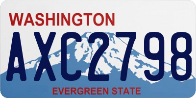 WA license plate AXC2798