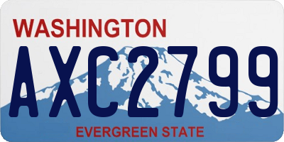 WA license plate AXC2799