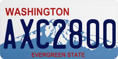 WA license plate AXC2800