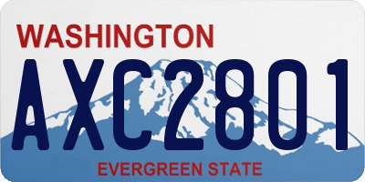 WA license plate AXC2801