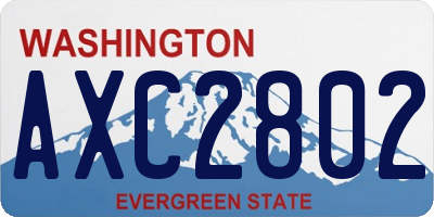 WA license plate AXC2802