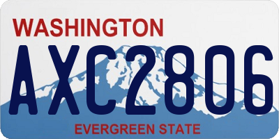 WA license plate AXC2806