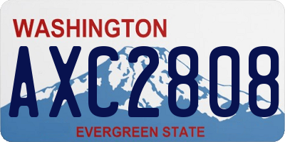 WA license plate AXC2808