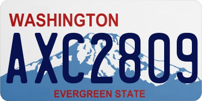 WA license plate AXC2809