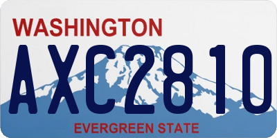 WA license plate AXC2810