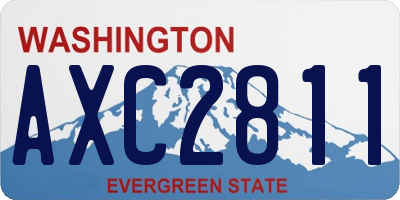 WA license plate AXC2811