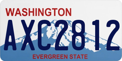 WA license plate AXC2812