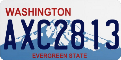 WA license plate AXC2813