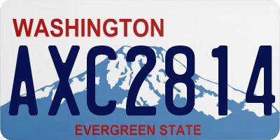WA license plate AXC2814