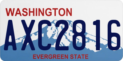 WA license plate AXC2816
