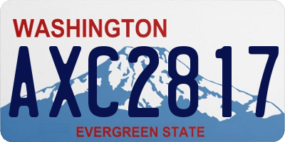 WA license plate AXC2817