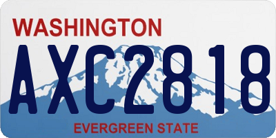 WA license plate AXC2818