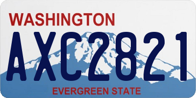 WA license plate AXC2821