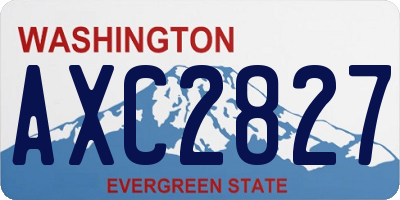 WA license plate AXC2827