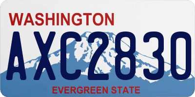 WA license plate AXC2830