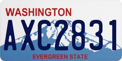 WA license plate AXC2831