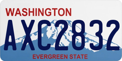 WA license plate AXC2832