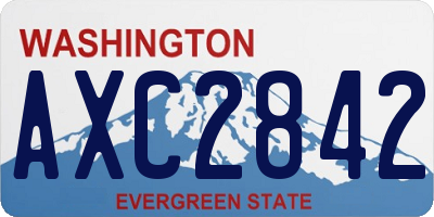 WA license plate AXC2842
