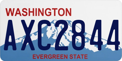 WA license plate AXC2844