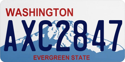 WA license plate AXC2847