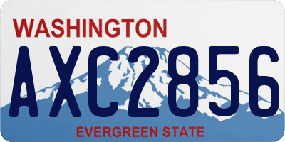 WA license plate AXC2856