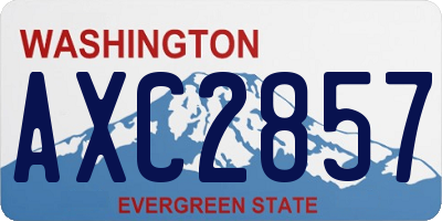 WA license plate AXC2857