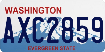 WA license plate AXC2859