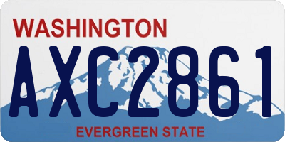 WA license plate AXC2861