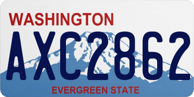 WA license plate AXC2862
