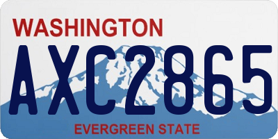 WA license plate AXC2865
