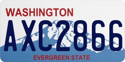 WA license plate AXC2866
