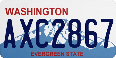 WA license plate AXC2867