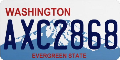 WA license plate AXC2868