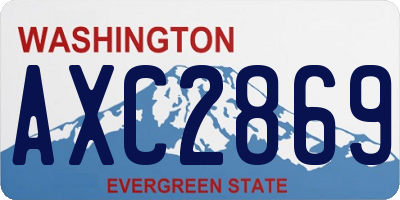 WA license plate AXC2869