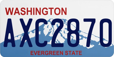 WA license plate AXC2870