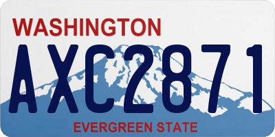 WA license plate AXC2871